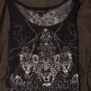 Sheer Rock & Republic shirt.